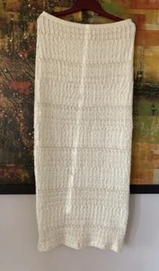 BNWT Cream/Ecru ZARA Knit Long Midi Skirt M - Picture 1 of 5