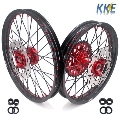 Llantas KKE 21" 19" para Suzuki RMZ250 2007-2018 RMZ450 2005-2017 CNC rojas Foto 1 de 4