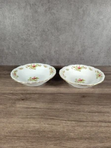 Traditions Fine China Haviland gold rim moss rose fruit bowl set of 2 - Picture 1 of 3