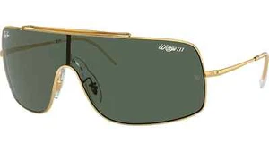 NUEVAS GAFAS DE SOL RAY BAN RB3897 WINGS III 001/71 ORO/VERDE OSCURO LENTES - Imagen 1 de 2