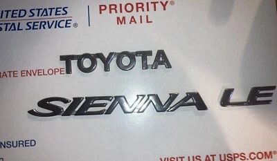 Toyota Sienna 2000-2003 maletero trasero emblema central insignia logotipo más pegamento 👍 Foto 1 de 4