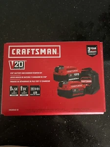 CRAFTSMAN 20-V 2-Pack Lithium-ion Battery (4 Ah and 6 Ah) and Charger - BNIB - Picture 1 of 2