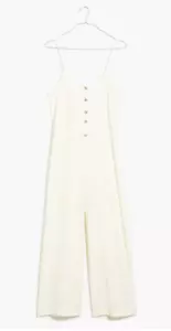 Madewell Women's $98 Textured Cover Up Jumpsuit Lighthouse Size S NE313 - Picture 1 of 7