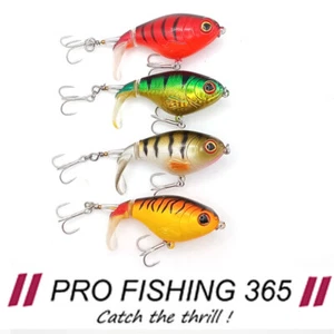 4 x Fishing Plopper Lures Savage Pike Perch Trout Surface Floating Baits - Picture 1 of 14