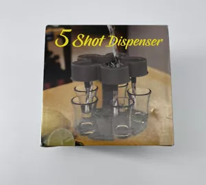 Dispensador de vidrio de 5 disparos soporte vertido juego de beber dispensadores de cerveza licor - Imagen 1 de 5