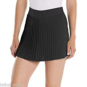 LAUREN CONRAD LC Mujer SKORT Plisado Frontal Crepe Negro Pantalones NUEVOS - Imagen 1 de 1