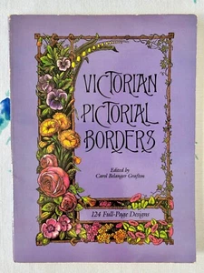 Victorian Pictorial Borders, Carol Belanger Grafton, 124 Full-Page Designs, 1984 - Picture 1 of 6
