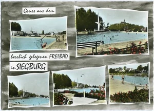 AK SIEGBURG Mehrbild Gruss aus dem Freibad 60er - Picture 1 of 1