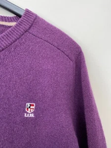 US Polo Assn. Men's Wool V-Neck Purple Pullover Size S - Picture 1 of 5