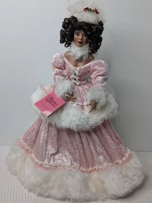 Muñeca de porcelana Paradise Galleries Verónica rosas victorianas etiqueta original Foto 1 de 4