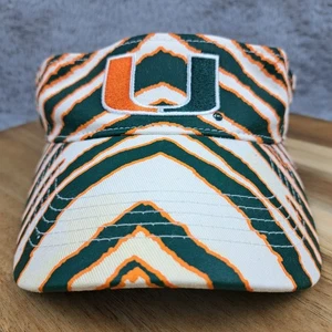 Miami Hurricanes Mütze Kappe Druckknopflasche grün weiß Zebra Zubaz Schirmmütze NCAA Football - Bild 1 von 8