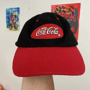 Enjoy Coca-Cola Coke Vintage 90's Mens Hat Cap - Picture 1 of 7