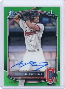 Bowman 2025 cromo #CPA-AM ALEX MOONEY AUTÓGRAFO VERDE REF" RC 23/99 (GUARDIANES) - Imagen 1 de 1