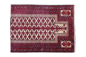 Alfombra tradicional de lana oriental vintage anudada a mano 3x4 - Imagen 1 de 12