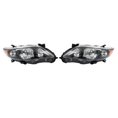Fit For Toyota Corolla 2011 2012 2013 Black Headlights Left Right Foto 1 de 4