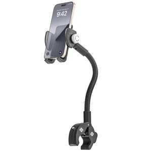 Bike Phone Mount, 360° Adjustable Gooseneck Universal Handlebar Phone Holder,... - Bild 1 von 9