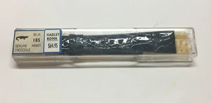 GENUINE CROCODILE HADLEY-ROMA WATCH BAND 18 S BLACK - Picture 1 of 4