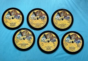 6, Rod Stewart Coasters, Hand Crafted From Original Records, Black Velvet Backed - Picture 1 of 9