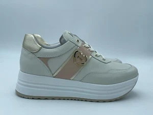Scarpe sneakers donna NERO GIARDINI e512911 velvet osso nappa Pandora grigio - Foto 1 di 6