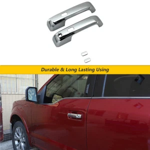 For Ford F150 2Door 2015-2020 Chrome Exterior Door Handle Decor Cover Trim Frame - Picture 1 of 8