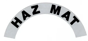 HAZ MAT Highly Reflective Helmet Crescent Decals - A PAIR Hazardous Material - Picture 1 of 1