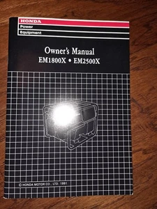 MANUALE PROPRIETARI GENERATORE HONDA EM 1800XEM 2500X - Foto 1 di 2