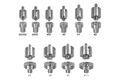 Grommet attaching dies ClipsShop 10 sizes #0, #2 (3/8"), #3, #4 & #XX00 - #5.5 - Image 1 of 4