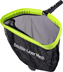 Swimming Pool Leaf Skimmer Nets for Cleaning with DoubleLayer Deep Big Bag - Picture 1 of 7