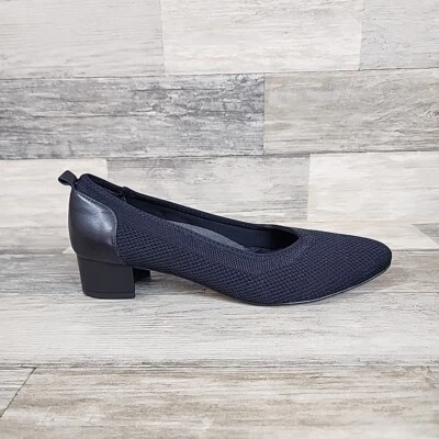 Walking Cradles Heidi Pumps Womens Sz 7 Narrow Black Knit Shoes NEW NWOB  - Image 1 of 4