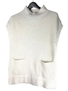 Boho Luxus Banana Republic Wollmischung Rollkragen Tunika Pullover Weste, Damen L - Bild 1 von 8