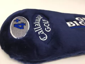 NUEVO Club de Golf Callaway EXCELENTE Big Bertha OJO DE HALCÓN FELPA AZUL MARINO # 4 Cubierta para la cabeza - Imagen 1 de 4