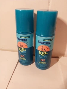 2 X Coppertone Kids Mineral Roll-On Sunscreen SPF 50 Tear Free - 2.5 oz - Picture 1 of 5