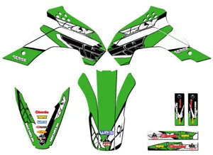 2008-2018 KLX 140 13 FLY Green Senge Graphics Kit Compatible with Kawasaki - Foto 1 di 10