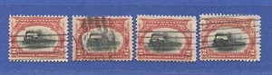 US Sc 295 (4), Used F-VF 2c Pan American, Grounded Locomotives / Trains - Picture 1 of 2