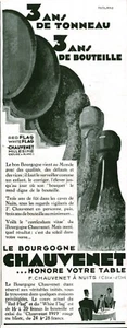 Publicité ancienne vin Bourgogne Chauvenet 1928 issue de magazine - Picture 1 of 1