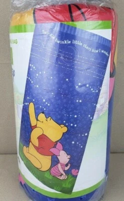 Vintage Disney Winnie the Pooh Piglet Twinkle Star Indoor Sleeping Bag 30x57 NOS - Image 1 of 4