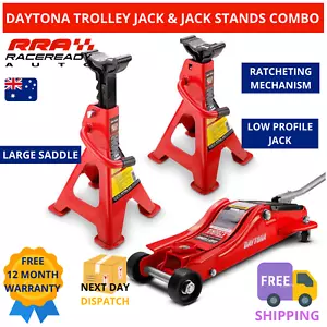 Daytona 1700kg Low Profile Hydraulic Trolley Jack & Heavy Duty Jack Stands 1.5T - Picture 1 of 12