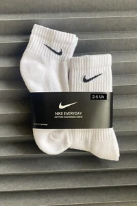 Nike Everyday Cushioned Cotton Crew Socks Kids Woman Small 2-5 Ankle Mid Calf - Picture 1 of 4