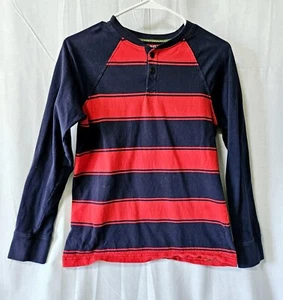 Crazy 8 Youth Long Sleeve Shirt Blue & Red Striped Size Large (14) T33-1859 - Picture 1 of 3