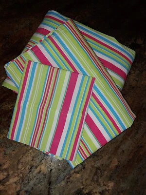 3шт Twin Wamsutta пружины 60/40 в полоску плоский, резинке и наволочка 11» карманы - Изображение 1 из 4