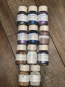 Martha Stewart Crafts Fine Glitter Lot Set of 11 Bottles Mixed Colors 1.5 oz - Picture 1 of 5