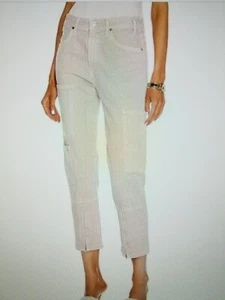 Citizens Of Humanity Abi Zipper Crop Cargo Jeans in Carnation Pink Womens Sz 28 - Picture 1 of 14