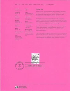 #1508 (70c) Vintage Tulip #4960 Souvenir Page - Picture 1 of 1