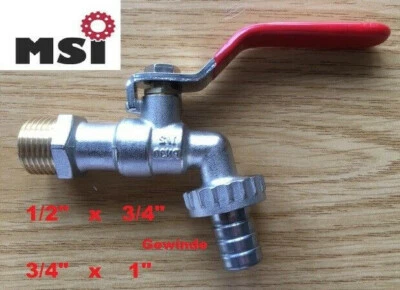 Auslaufhahn Absperrhahn 1.2 Zoll+3/4 Zoll Kugelhahn Wasserhahn  Kugelauslaufhahn - Bild 1 von 4