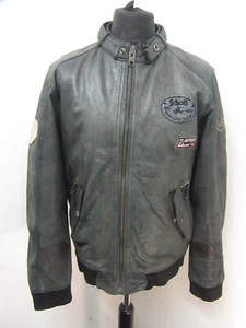 VINTAGE SCHOTT LEDER PERFECTO BOMBER FLIEGERJACKE GR. L, ACE PATINA - Bild 1 von 24