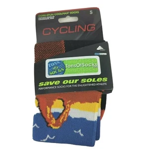 Cycling Socks Save Our Soles Core Spun Coolmax Womens Small Utah Arch - Picture 1 of 7