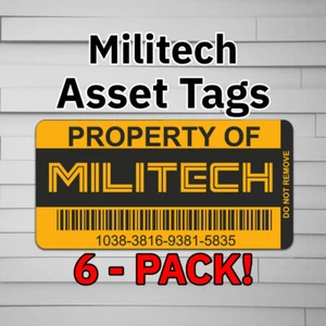 Militech Asset Tags (adesivo decalcomania vinile, finestra auto laptop arasaka Cyberpunk) - Foto 1 di 6