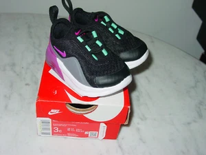 2019 Nike Air Max Motion 2 Black/Hyper Violet/Gunsmoke Shoes! Size 3C NIB!  - Picture 1 of 12