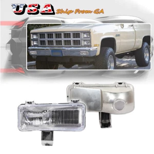 Fit For Silverado 1981-1982 Chevy C10 GMC Front Turn Signal Park Lamp Lights Set - Picture 1 of 8