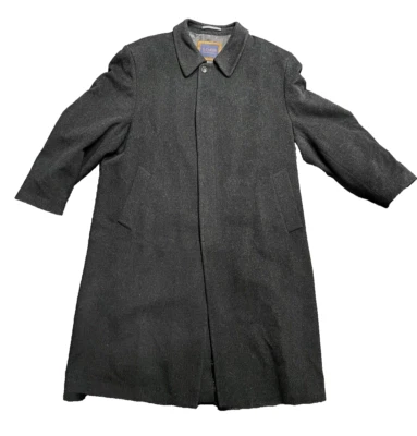 S.Cohen Wool & Cashmere Overcoat Men Saluto Size 48 Black Outdoor Business Warm - Image 1 of 4